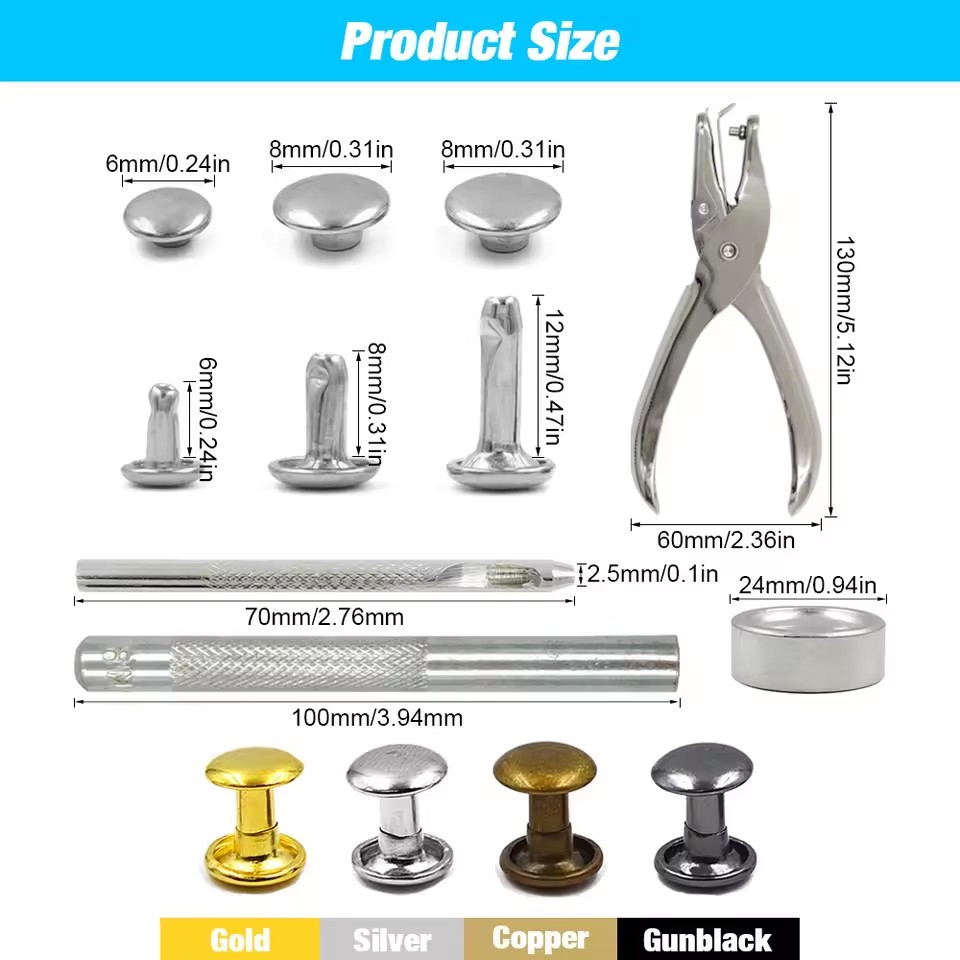 Metal Çift Kapaklı Perçinler D - Rivet Setter Tool incelemesi ve fiyatı
